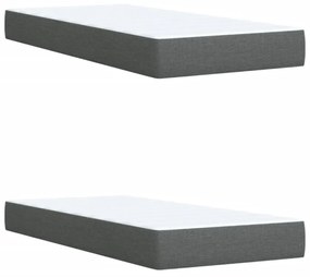 ΚΡΕΒΑΤΙ BOXSPRING ΜΕ ΣΤΡΩΜΑ ΣΚΟΥΡΟ ΓΚΡΙ 200X200 ΕΚ. ΥΦΑΣΜΑΤΙΝΟ 3289864