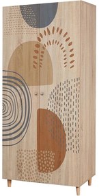 Ντουλάπα Παιδική Δίφυλλη Lidya 869VEL8682 90x52x192cm Multi Two Door