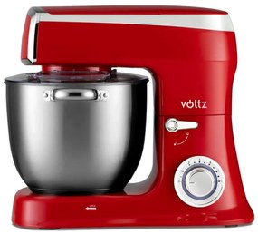 Μη συσκευασμένο: Planetary mixer Voltz V51115A, 2100W, 7,5 λίτρα, 6 ταχύτητες + Pulse, 3 αναδευτήρες, Κόκκινο