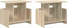 vidaXL Βάση TV 2 pcs Δρύς Sonoma 50 x 35 x 45 cm Επεξεργασμένο ξύλο