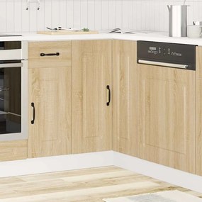 vidaXL Γωνιακό ντουλάπι βάσης κουζίνας Kalmar Sonoma Δρυς Επεξ. Ξύλο