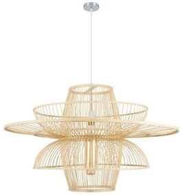 Κρεμαστό Φωτιστικό Οροφής Μπαμπού Bali 01758 Globostar-1758-Μπεζ 01758