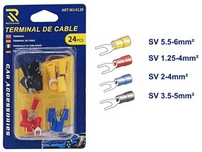 Rchang Τερματικά Καλωδίων 24τμχ W14130 - Terminal de cable