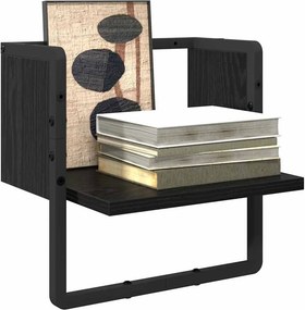vidaXL Ράφι Τοίχου Μαύρη Οξυά 30 x 25 x 30 cm Επεξεργασμένο ξύλο