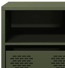 Έπιπλο Τηλεόρασης Λαδί 135x39x43,5 εκ. Ατσάλι Ψυχρής Έλασης - Πράσινο