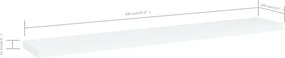 vidaXL Ράφια Βιβλιοθήκης 4 τεμ. Λευκά 60x10x1,5 εκ. από Επεξ.Ξύλο