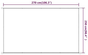 Τέντα Κάθετη Μπλε 250 x 270 εκ. από Ύφασμα Oxford - Μπλε