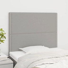 vidaXL Κεφαλάρι Ανοιχτό Γκρι 100x5x118/128 εκ. Ύφασμα