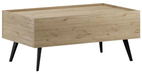 Τραπέζι σαλονιού με συρτάρι Tema σε oak απόχρωση 103x60x44εκ Υλικό: PARTICLE BOARD 039-000210