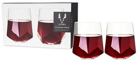 Viski Σετ 2 Faceted Ποτηριών Κρασιού