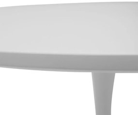 Τραπέζι Balou pakoworld MDF λευκό Φ100x75εκ - Μέταλλο - 127-000086