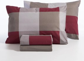 Σεντόνια Υπέρδιπλα (Σετ) Nef-Nef Homeware Casual Check Bordo