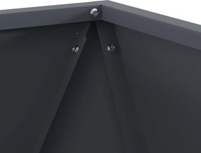 vidaXL Γλάστρα Ανθρακί 40 x 40 x 40 cm Ατσάλι