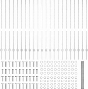 vidaXL Τεντώτο με στήριγμα Ασημί 1,4 x 50 m Ατσάλι