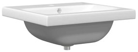 vidaXL Σετ Επίπλων Μπάνιου με συρτάρι 3 pcs Τεχνίτης δρυς και Λευκό