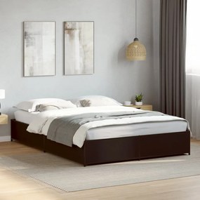 vidaXL Πλαίσιο Κρεβατιού Μαύρο 160x200 εκ. Επεξ. Ξύλο &amp; Μέταλλο