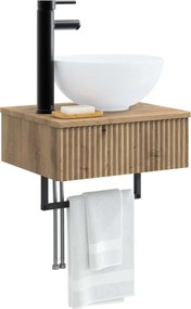 vidaXL Νιπτήρας Τοίχου Artisan Δρυς 40 x 35 x 39 εκ.