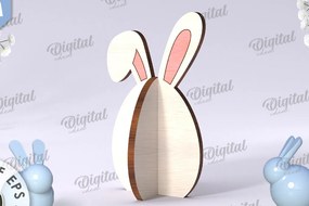 Intra απο ξύλο plywood 3mm-4mm πάχος Τρισδιάστατη Πασχαλινό λαγουδάκι. Διακόσμηση σπιτιού Δίασταση 15x15 cm INTRAFABR-117784771