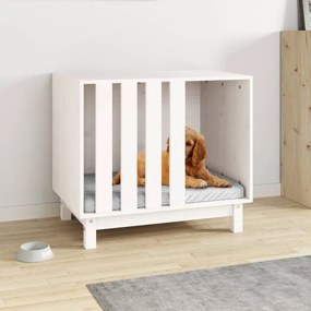 vidaXL Σπίτι Σκύλου Λευκό 60 x 45 x 57 εκ