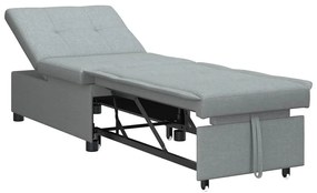 vidaXL Καναπές Κρεβάτι 3 σε 1 - Σχέδιο Pull-Out σε Ανοιχτό Γκρι Υφασμάτινο