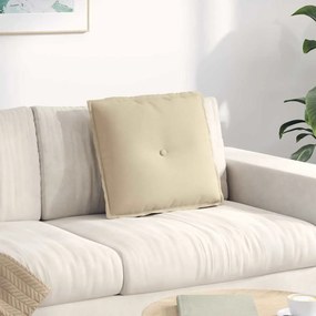 vidaXL Μαξιλάρι Πλάτης Κρεμ 50 x 45 εκ. Ύφασμα Μικροΐνας