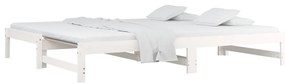 vidaXL Καναπές Κρεβάτι Συρόμενος Λευκός 2x(90x200) εκ. Μασίφ Πεύκο
