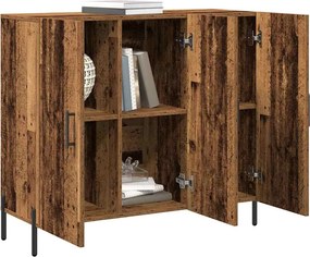 vidaXL Πλαϊνό γραφείο Παλιό ξύλο 90 x 34 x 80 εκ. Επεξεργασμένο ξύλο