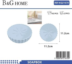 Σαπουνοθήκες μπάνιου πλαστικές - Σετ 9pcs - Light Blue - 21670
