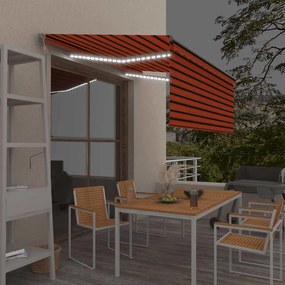 vidaXL Ηλεκτρική τέντα με LED και αισθητήρα 3,5 x 2,5 m