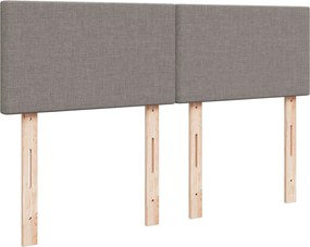 vidaXL Κρεβάτι Boxspring με Στρώμα Taupe 160x200 εκ. Υφασμάτινο