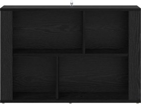 vidaXL Πλαϊνό γραφείο Μαύρη Οξυά 80 x 30 x 53 εκ. Επεξεργασμένο ξύλο