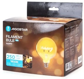 Λαμπτήρας LED E27 4W με αναγραφή "Happy"