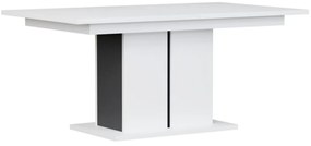 Πολυμορφικό τραπέζι σαλονιού Orlando U108, Άσπρο, Μαύρο, 52x68x114cm, Πλαστικοποιημένη μοριοσανίδα, Γωνιακό | Epipla1.gr