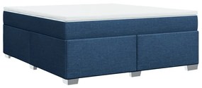 Κρεβάτι Boxspring με Στρώμα Μπλε 180x200 εκ. Υφασμάτινο - Μπλε