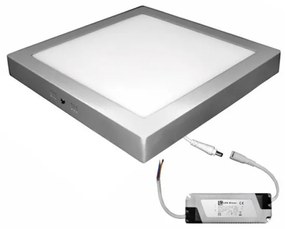 Φωτιστικό PL Οροφής LED 30W SMD Τετράγωνο 3000K 30x30 Lumen-21-03032600-Ασημί 21-03032600