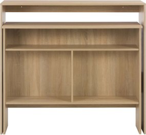 vidaXL Τραπέζι Μπαρ με 2 Επιφάνειες Χρώμα Δρυός 130 x 40 x 120 εκ.