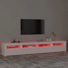 vidaXL Έπιπλο Τηλεόρασης με LED Λευκό 240x35x40 εκ.