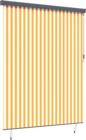 vidaXL Ρόλερ (στόρι) Λευκό και Πορτοκαλί 220 x 250 cm
