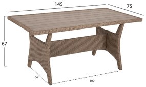 ΣΕΤ ΣΑΛΟΝΙ ΔΕΞΙΑ ΓΩΝΙΑ&amp;ΤΡΑΠΕΖΙ CARSON HM6078.02 ΜΟΚΑ ΣΥΝΘ.RATTAN-ΜΑΞΙΛΑΡΙΑ