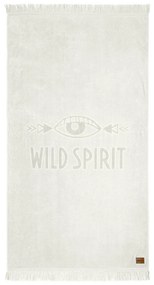 Πετσέτα Θαλάσσης Wild Spirit Jacquard Ecru Nima Θαλάσσης 90x160cm 100% Βαμβάκι
