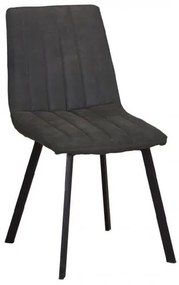 BETTY καρέκλα Μεταλ.Μαύρη/Ύφ.Suede Ανθρακί 45x60x87 cm ΕΜ791,1