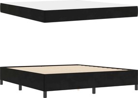 vidaXL Σκελετός Κρεβατιού με στρώμα Μαύρο 180 x 200 cm ύφασμα