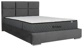 Επενδυμένο Κρεβάτι Berlin Fylliana Γκρί Διπλό 160x200 εκ. 175x212x115 εκ.