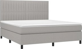 vidaXL Κρεβάτι Boxspring με Στρώμα Αν. Πράσινο 160x200εκ Υφασμάτινο