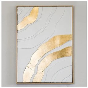 Πίνακας Σε Καμβά Λευκό &amp; Χρυσό 52x72x4.5cm 755-12066 Estheti-755-12066-Λευκό-Χρυσό 755-12066