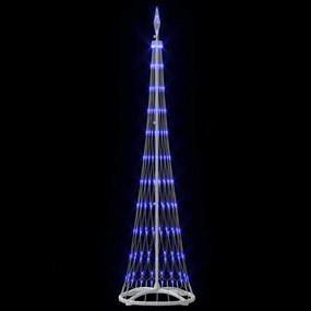 vidaXL LED Χριστουγεννιάτικο Δέντρο Μπλε 190 cm Μέταλλο