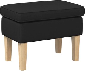 vidaXL Πολυθρόνα Ποδιών Μαύρο 55 x 35 x 41 εκ Ύφασμα