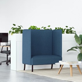 vidaXL Καναπές Υψηλής Πλάτης Μπλε 109x56x121 εκ. Υφασμάτινος