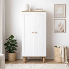 Ντουλάπι Λευκό / Καρυδί BRAGIIL 60x37x129