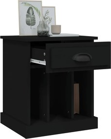 vidaXL Κομοδίνα 2 τεμ. Μαύρα 43 x 36 x 50 εκ.